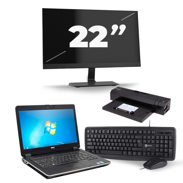 Dell Latitude E6440 - Intel Core i5-4e Generatie - 14 inch - 8GB RAM - 240GB SSD - Windows 11 + 1x 22 inch Monitor
