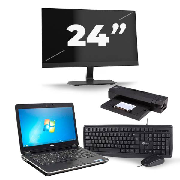 Dell Latitude E6440 - Intel Core i5-4e Generatie - 14 inch - 8GB RAM - 240GB SSD - Windows 11 + 1x 24 inch Monitor